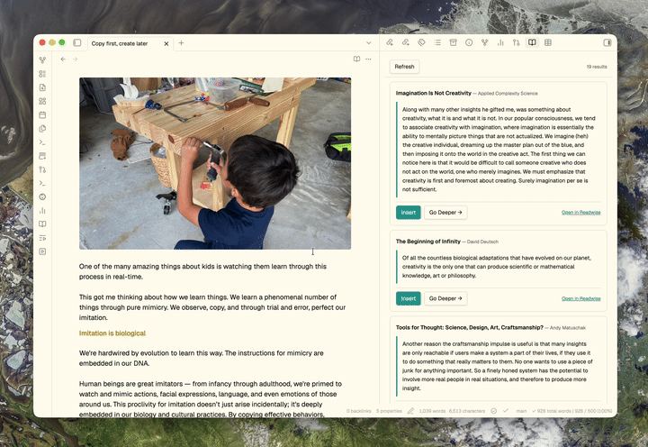 Search in Readwise